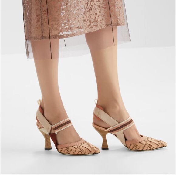Fendi Colibri Pointed Toe Slingback Pump (Women) - 41 - Picture 3 of 13